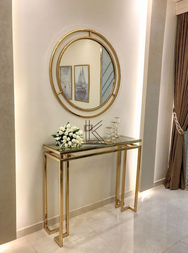 Console Table with Mirror